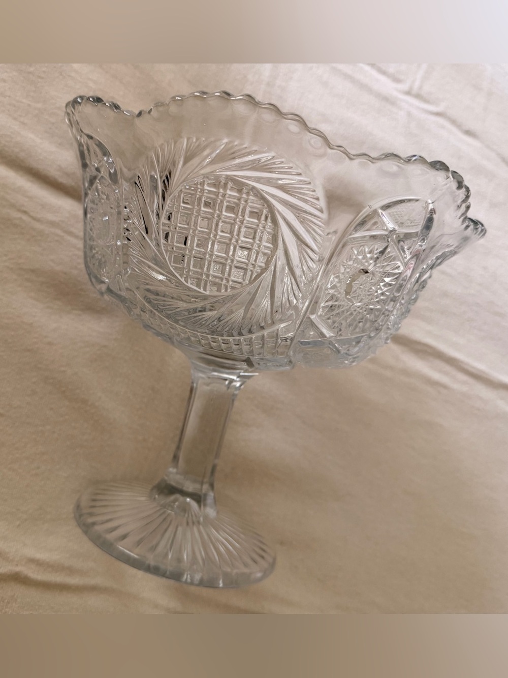 *Rare Vintage* This was my Grandmmorher’s Glass Compote Pedestal Bowl - Clear